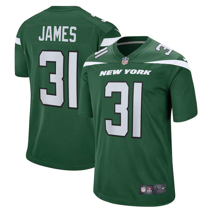 Men New York Jets #31 Craig James Nike Gotham Green Game Player NFL Jersey